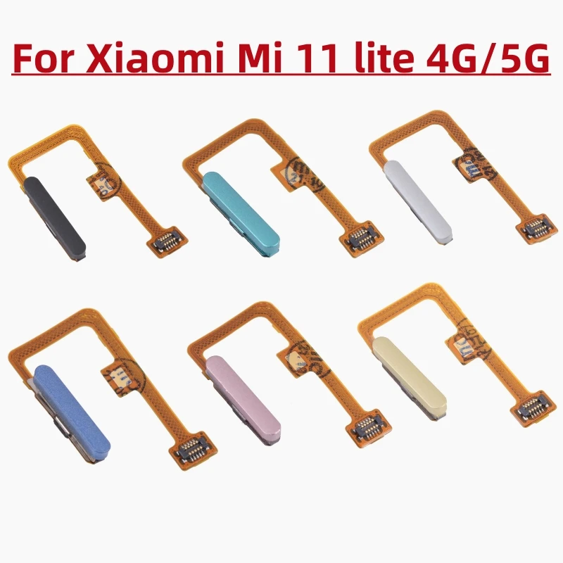 Fingerprint Sensor Flex Cable Replacement for Xiaomi Mi 11 Lite 4G/5G Power On Off Button Flex Cable