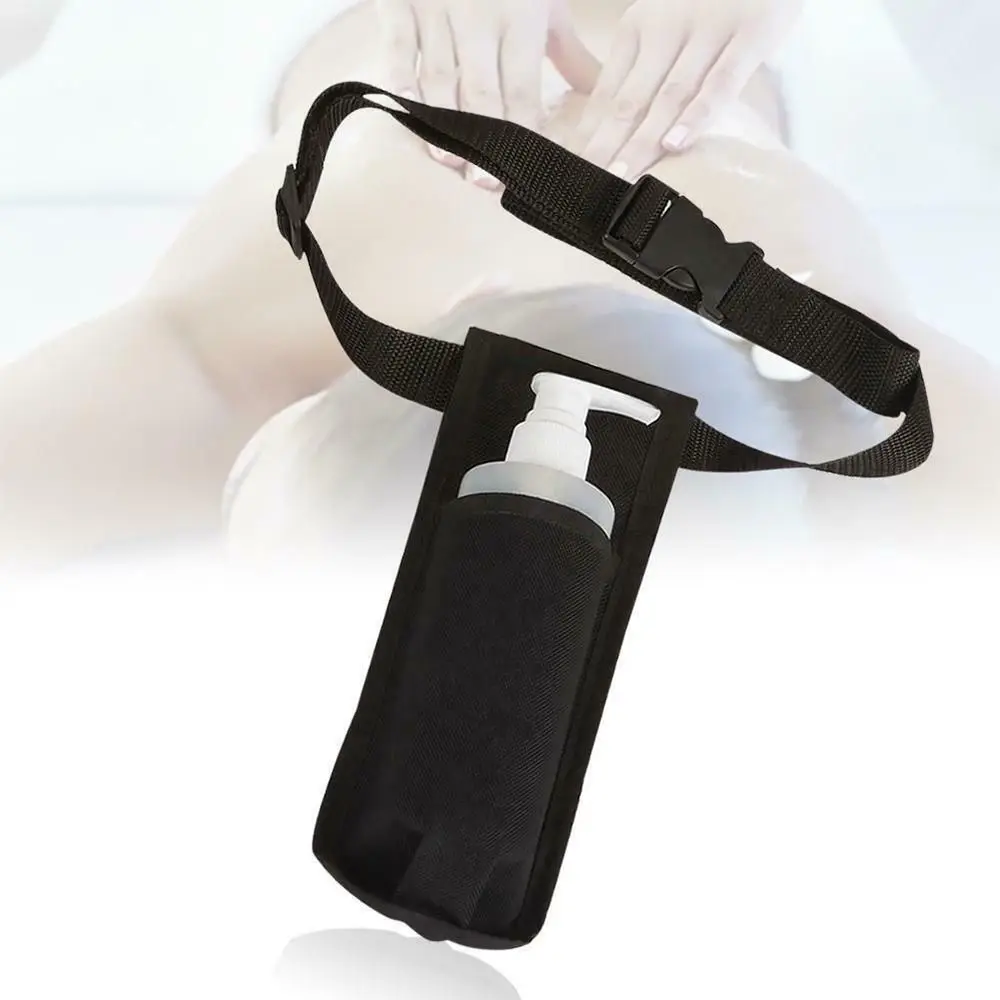 Durable Holder Massage Bottle Holster Oil Lotion Dispenser Essential Soft Single Adjustable Comfortable Waist Belt Oxford Cloth