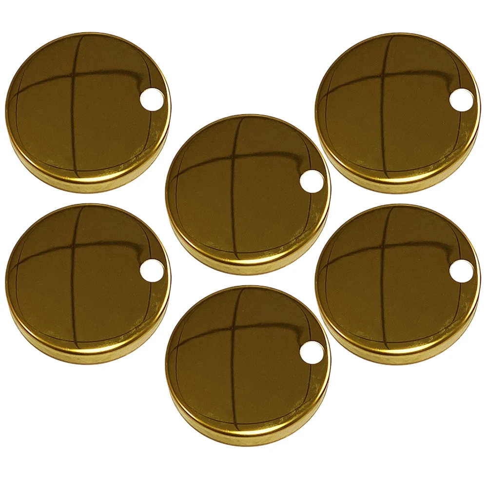 6pcs 60x60mm Fixings Covers Gold Top Fix Toilet Seat Hinge Fixings Home Improvement Plumbing Fixtures Accessories