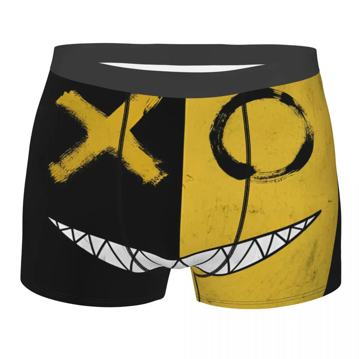 Street Arts Yellow XO Smile Underpants Homme Panties Male Underwear Print Couple Sexy Set Calecon