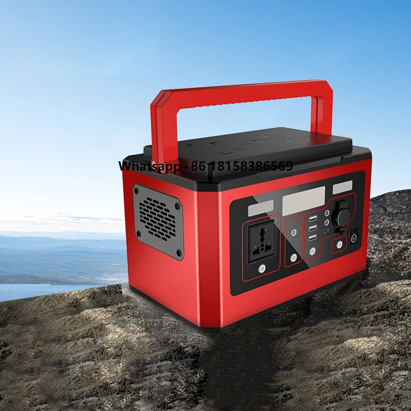 

Portable 500W Solar Generator Power Supply Lithium-ion Battery 110-240V Portable Charger AC DC USB Car Plug Flashlight Camping