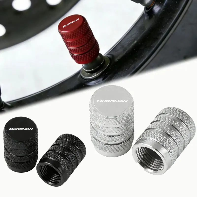 

New Motorcycle Accessories Wheel Tire Valve Caps Covers Case For Suzuki AN200 AN250 AN400 AN650 Burgman AN 125 250 400 650