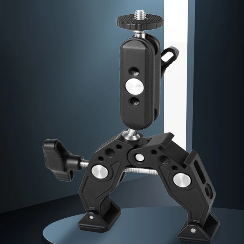 3 "Magics Arm 1/4"실 콜드 슈 다중 장치 호환가있는 헤비 듀티 알루미늄 클램프