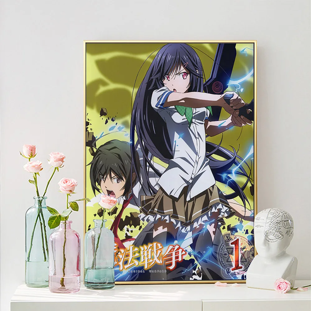 Hot Japanese Anime Magical Warfare Prints Poster Cartoon Manga Character Wall Art Canvas Painting Bedroom Home Decor Gift