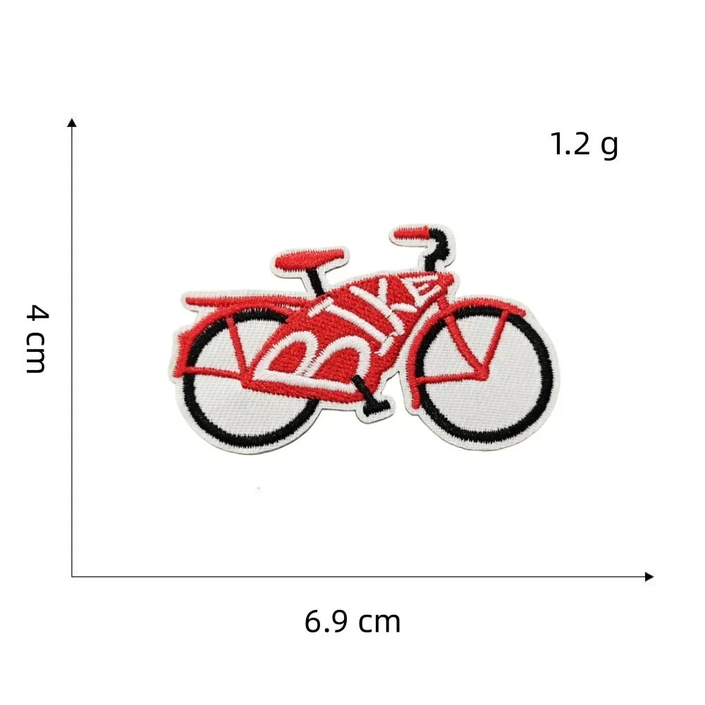 Scegli Happy Red Iron on Patch per abbigliamento donna decorazione fai da te borsa per cosmetici cappello tacchi Girly Appliques Hello Summer Bike