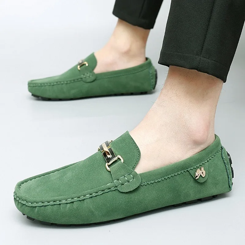 Large Size 35-48 Man Shoes Italian Office Man Drivers Loafers Moccasin Shoes Man Suede Loafers Designer Sapato Masculino Casual