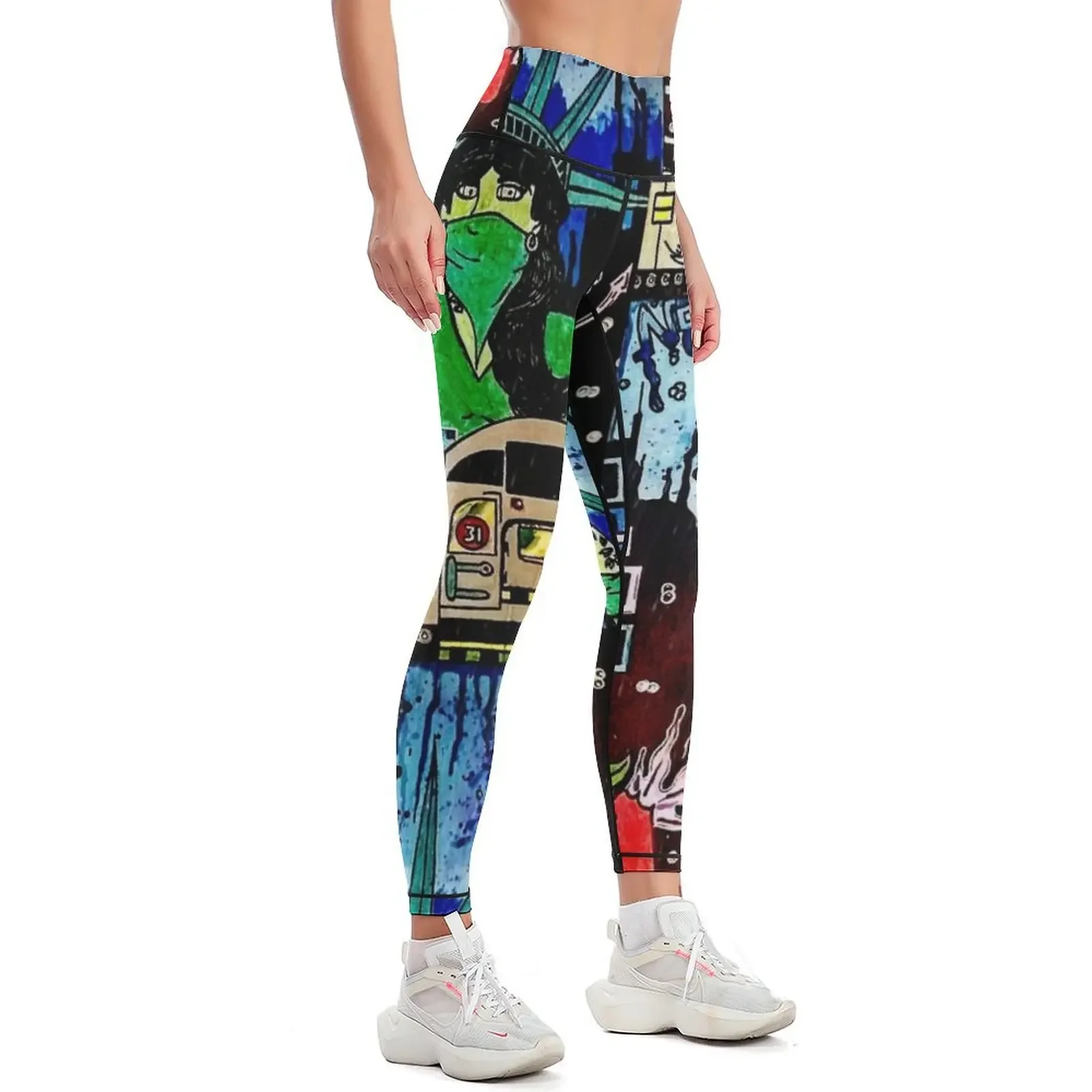 New York Leggings gym wear Women's gym Womens Leggings