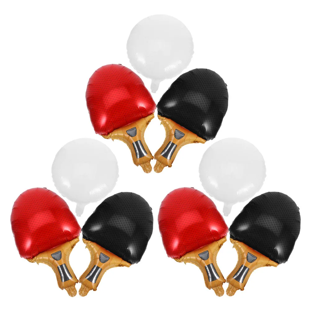 

9pcs Table Tennis Ball Balloons Sports Theme Party Decorations For Birthday Carnival Game Day Events Foil Balloon Pack Reusable