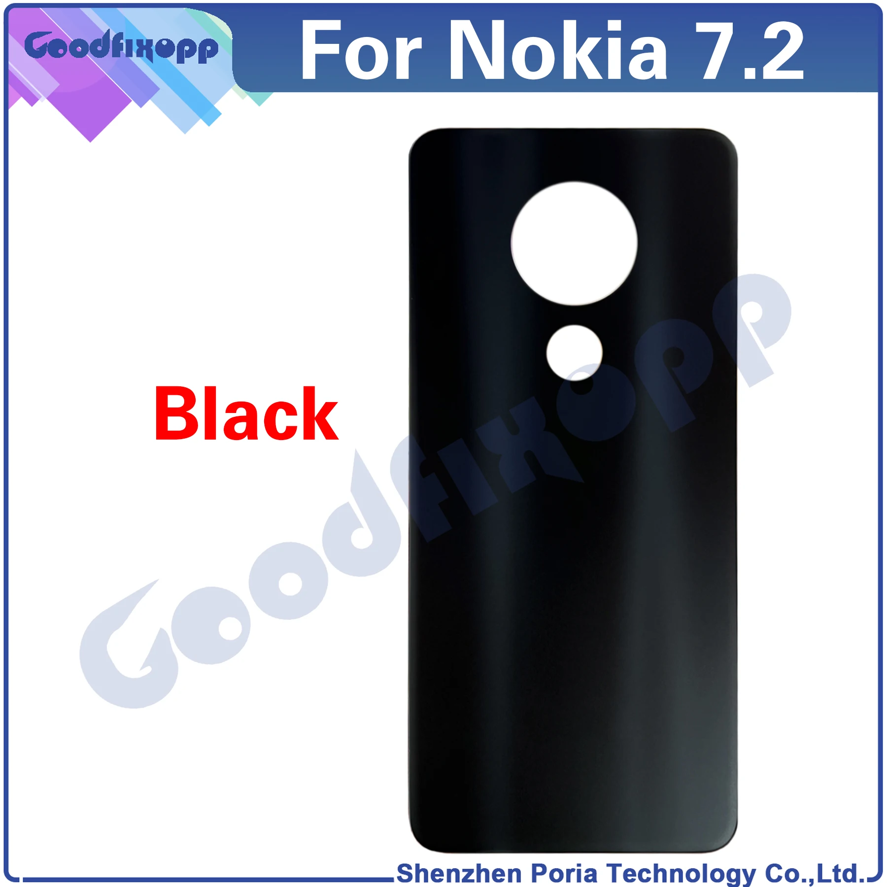 Cover For Nokia 7.2 TA-1193 TA-1178 TA-1196 TA-1181 Back Battery Cover Door Housing Case Rear Cover Replacement