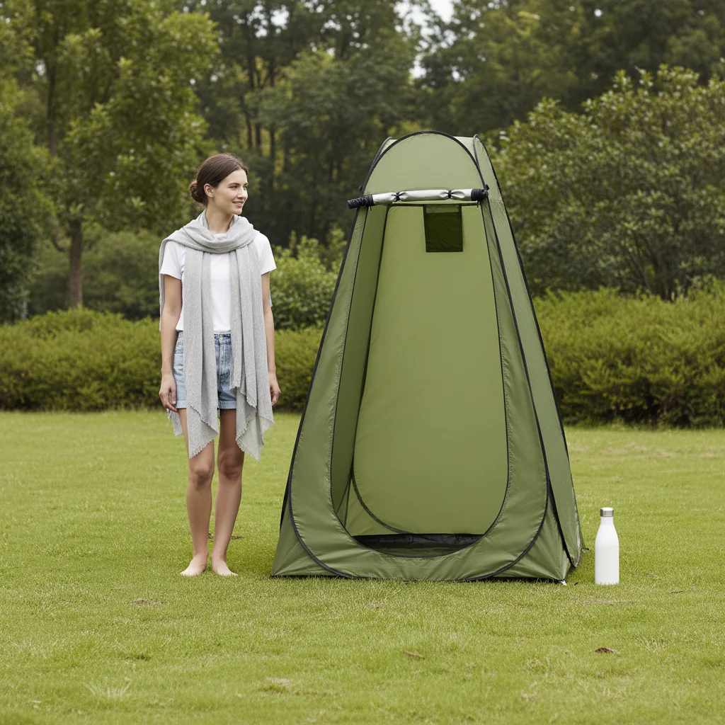 1,2*1,2*1,9m Outdoor-Duschzelt, Faltbares Privatsphären-Zelt, Tragbares Toilettenzelt, Umkleidekabine für Wandern und Picknicks – Detail 12
