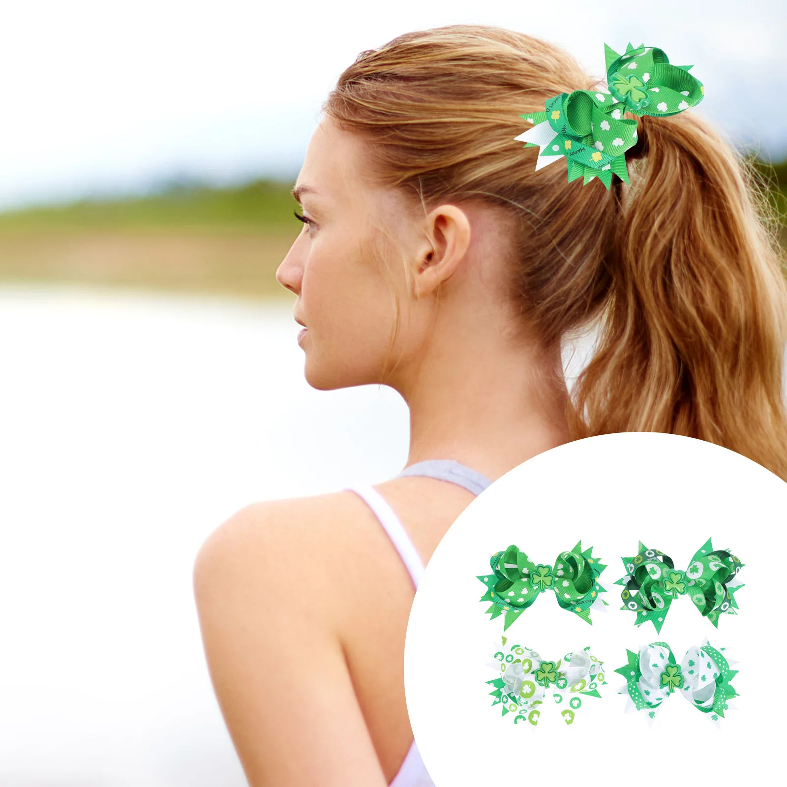 

4Pcs Stylish Hairpins Butterfly Bowknot Design Secure Hold Festival Hair Clips for Kids Adults Party Decor