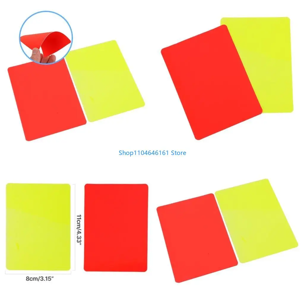 Sport Football Game Referee Card PVC Football Referee Card, Redness Yellow Cards