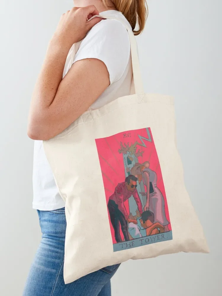 

succession: the tower Tote Bag tote bags men tote bag screen Women's beach bags reusable grocery bags