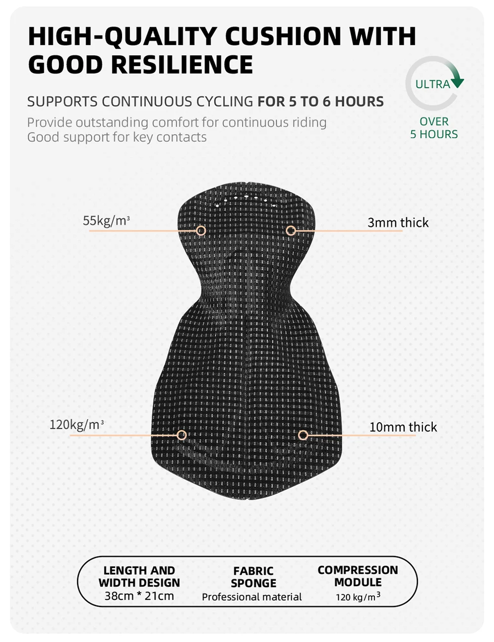 Cheji Cycling Lange Trägerhose, atmungsaktive Kompressions-Trägerhose für Herren – Detail 3
