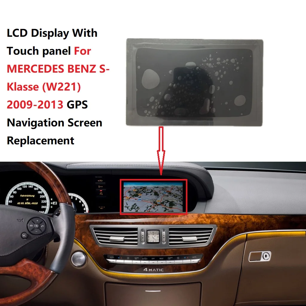 LCD Display With Touch panel For MERCEDES BENZ S-Klasse (W221) 2009-2013 GPS Navigation Screen Replacement