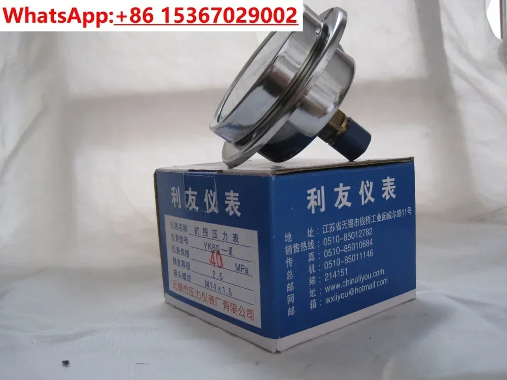Wuxi Pressure Instrument Factory Liyou Seismic Pressure Gauge YK60 Type III (Axial Front)