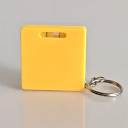 1m Mini Multifunctional Keychain Square Steel Tape Measure With Gradienter Mini Measuring Ruler