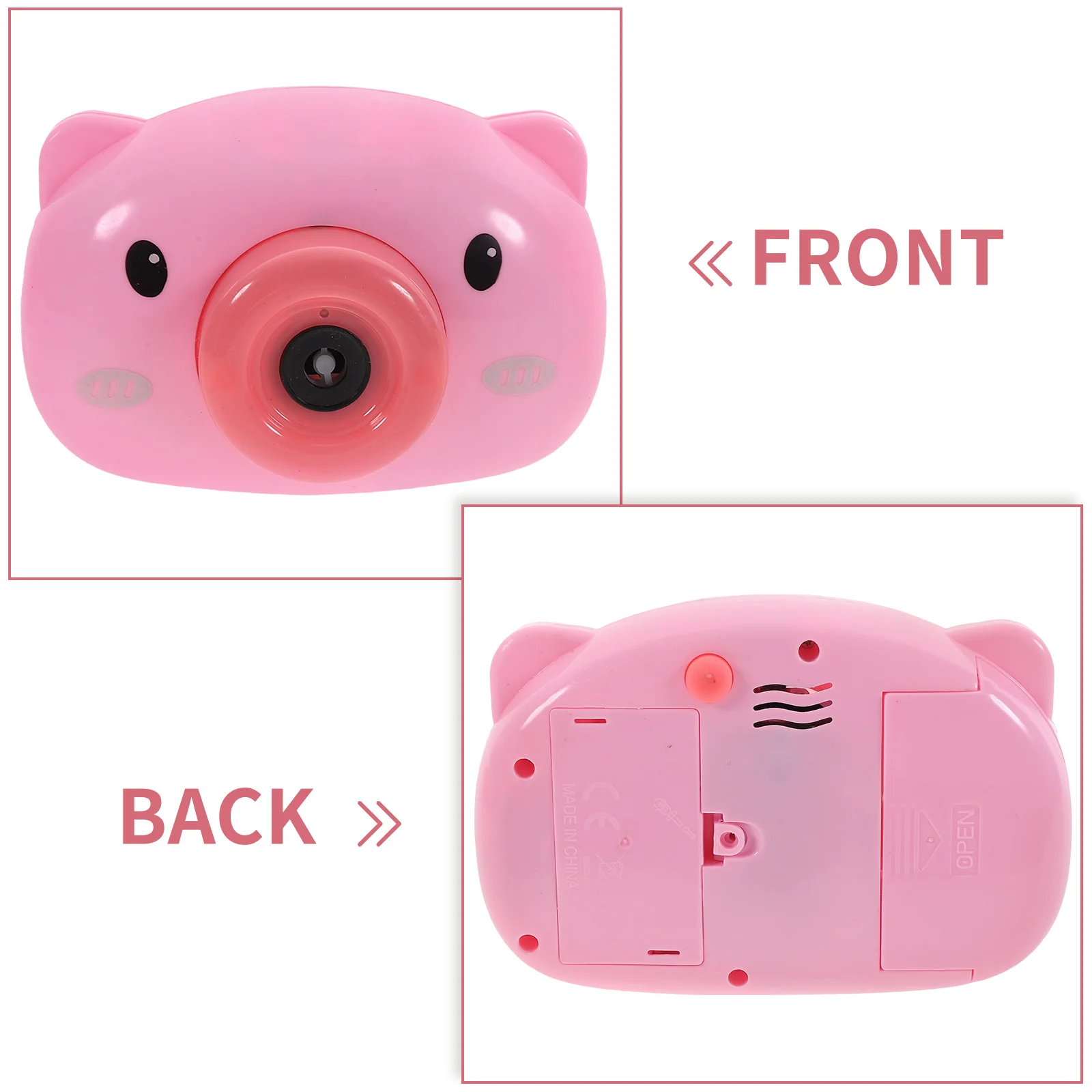 1 set Bubble Machine Kit Electric Mini Bubble Maker Cartoon Pig-Shaped No Kids Girls For Picnic Camping Travel Party