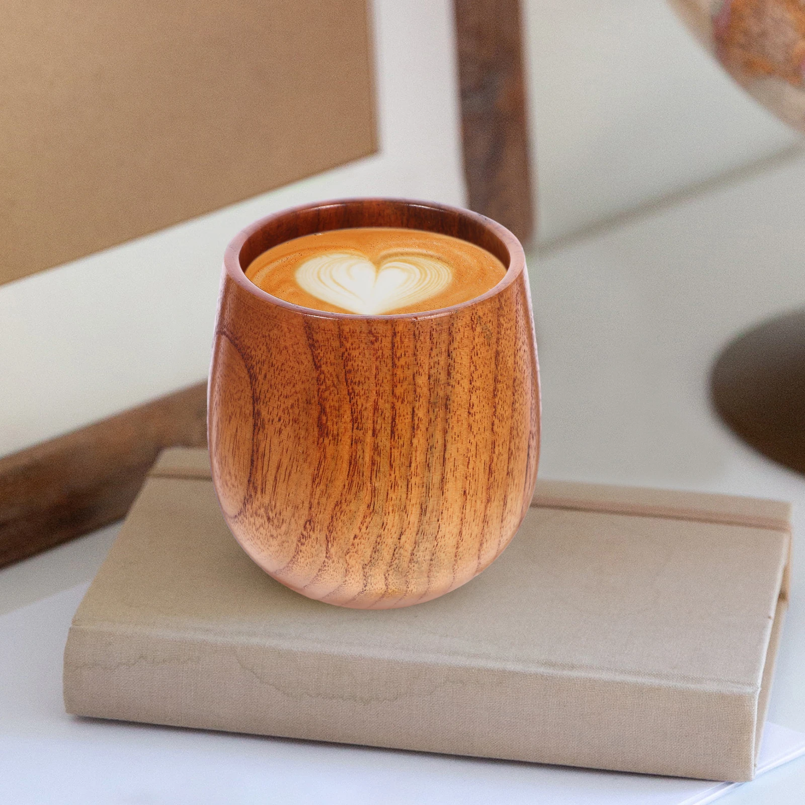

170Ml Acid Zizyphus Wooden Water Cup Japanese Style For Wine Coffee Tea Outdoor Travel Office Use Wood Mug Kitchen Bar Accessory