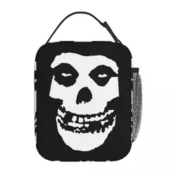 Skull Misfits borsa termica per il pranzo borsa termica riutilizzabile grande Tote Lunch Box per uomo donna ufficio Picnic