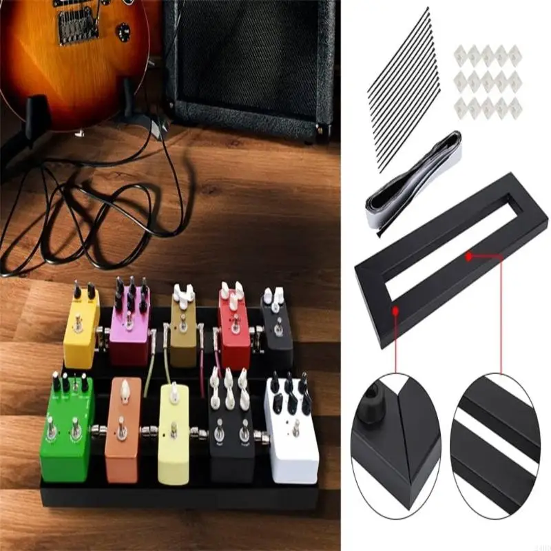 Compacts Pedal Board With Pre Applied Hook Loop Tape And Clamps For Secure Effect Pedal Mounting Aluminum Alloy Design 24BD