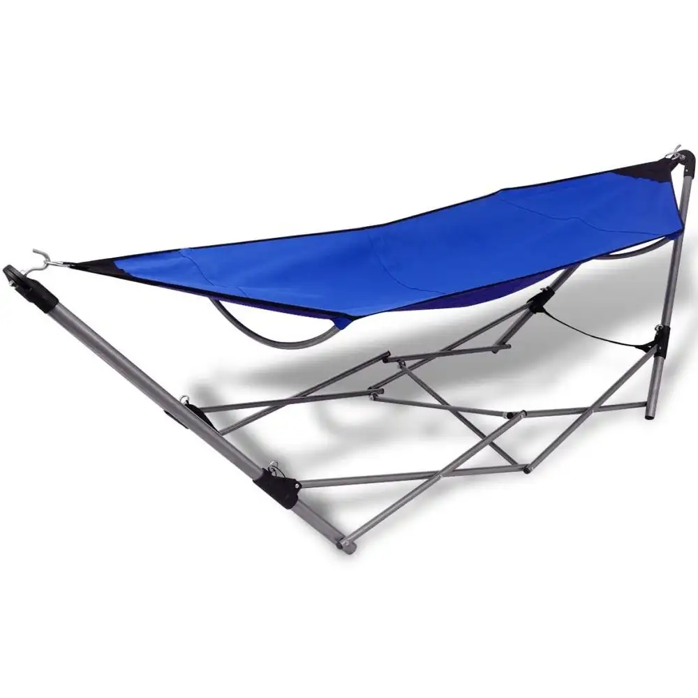 Folding Hammock Sunbed Stainless Steel Iron Pipe Camping Hammock Chairs Swing With Stand