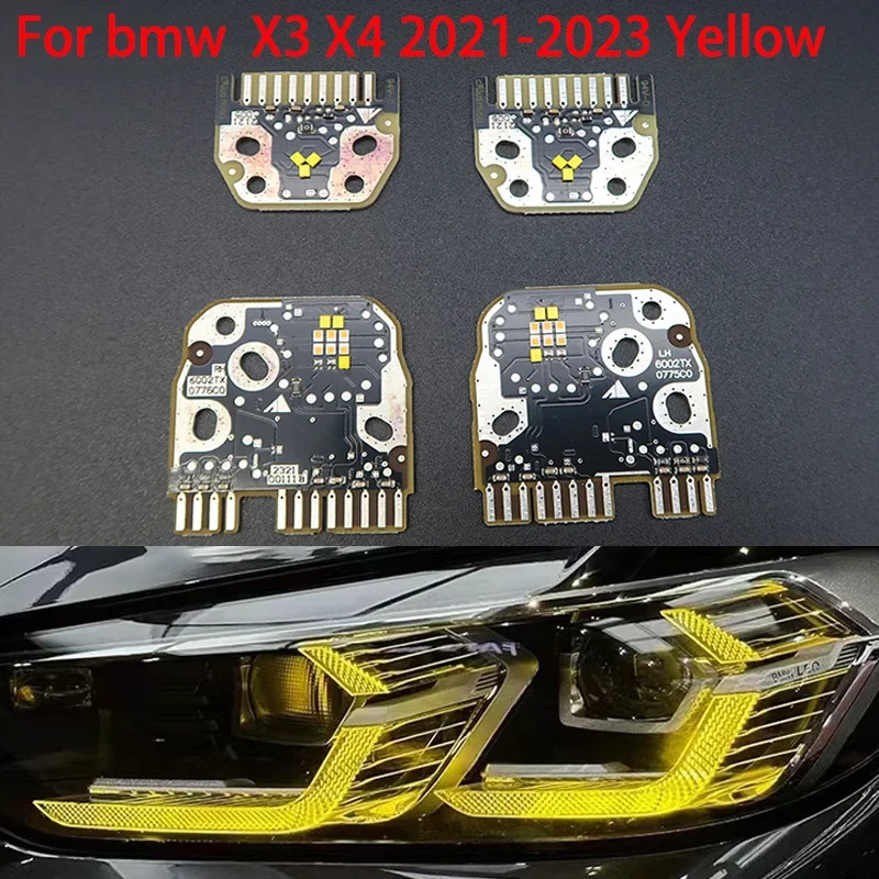 

Car Hernia Headlights DRL Chip Ballast LED Boards Yellow Direct Replacement Bright Yellow For Bmw X3 X4 2021-2023