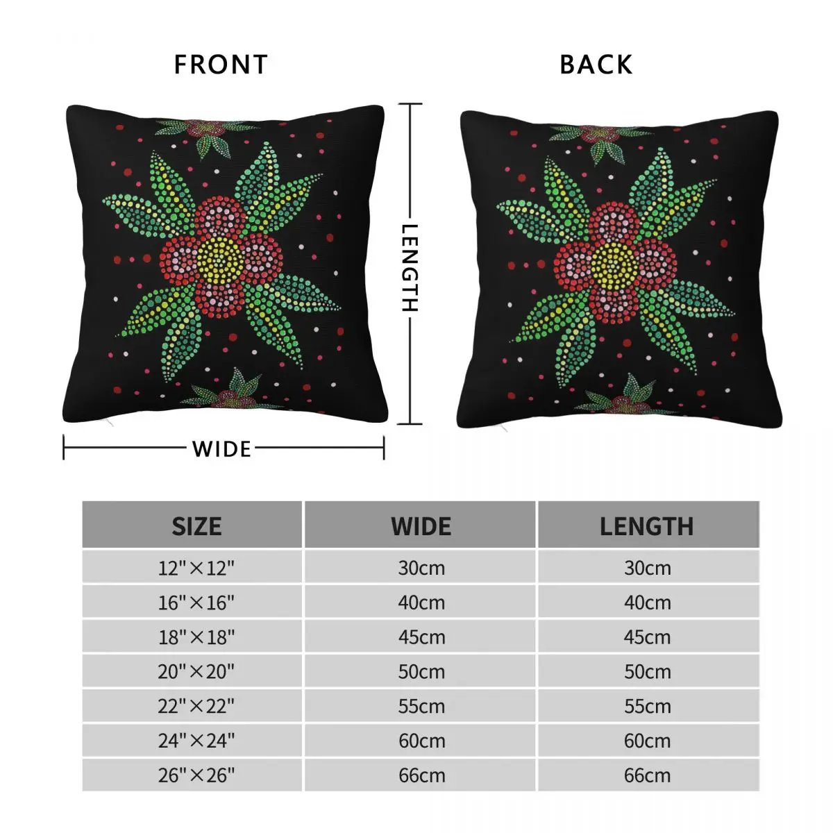 Celebration Floral Blooms Pillowcase Polyester Linen Velvet Printed Zip Decor Pillow Case Home Cushion Cover