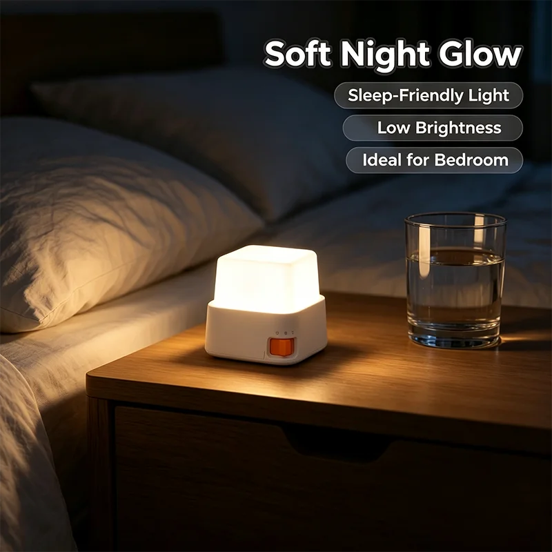 LED Night Lights Bedside Table Lamp Mini Keyboard Light USB Rechargeable Led Lamp Decor Holiday Baby Bedroom For Birthday Gift