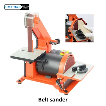 Table belt sander 350W Metal grinding woodworking Metal grinding Multi-function vertical sanding machine Metal deburring