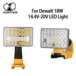 Luce da lavoro a LED senza fili da 5 pollici per batteria Dewalt 20V 18W 2000LM torcia a LED per illuminazione esterna e da cantiere