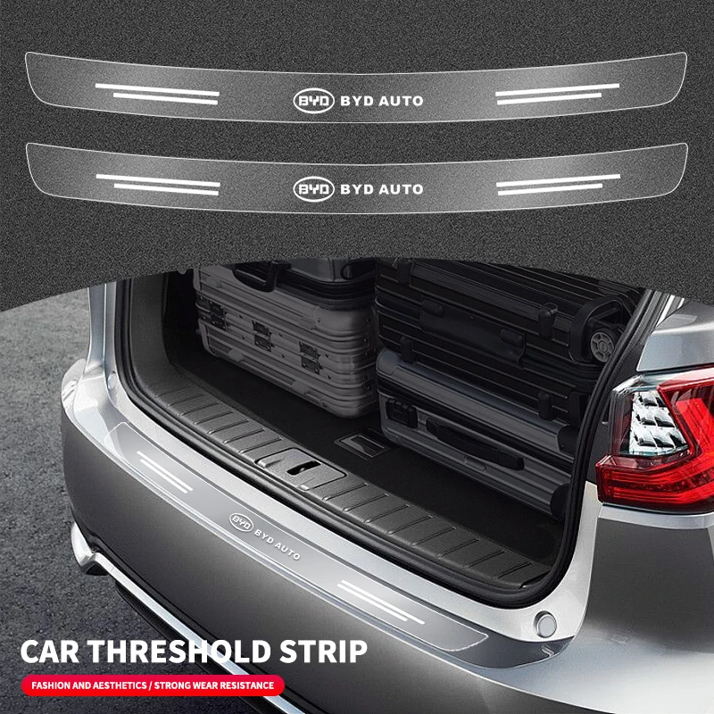 

1pcs Car Transparent Trunk Rear Guard Plate Sticker For BYD Tang F3 E6 Atto Yuan Plus Song Max F0 G3 I3 Ea1 Dmi 2din 2014 G6