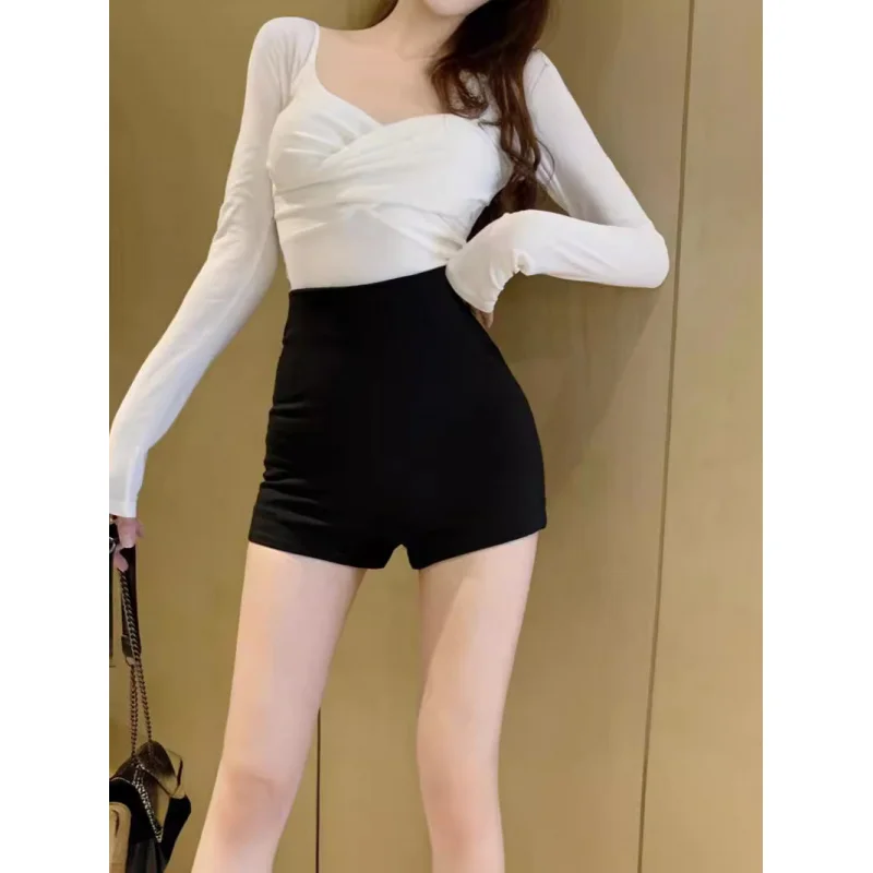 

Anti-Exposure Base Super Short Shorts2024New Popular Summer Sexy Hot Girl High Waist Outerwear Jazz Dancing Shorts for Women