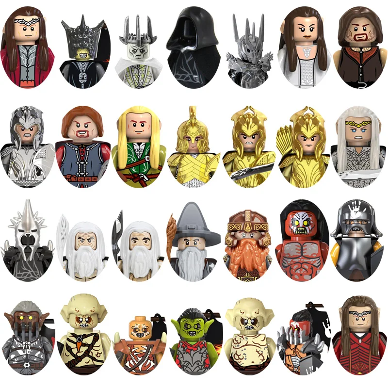 

Популярный конструктор по мотивам классического средневекового фэнтези-фильма: Волшебник, эльф, гном. Набор строительных блоков.