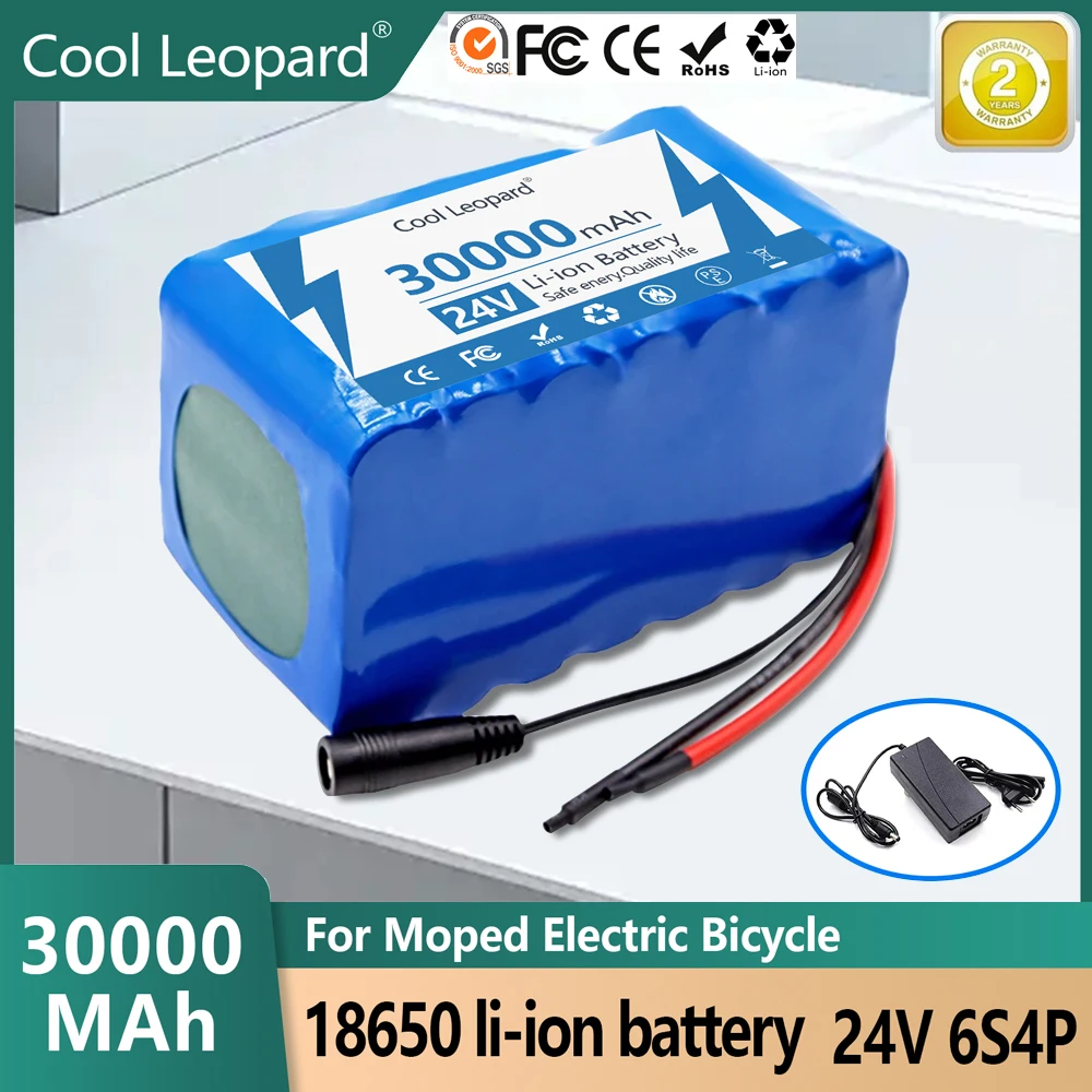 

High Capacity 18650 6S4P 24V 30Ah Lithium Battery Pack for Moped /Electric Bicycle Moped Power Tools Rechargeable Li-ion Battery