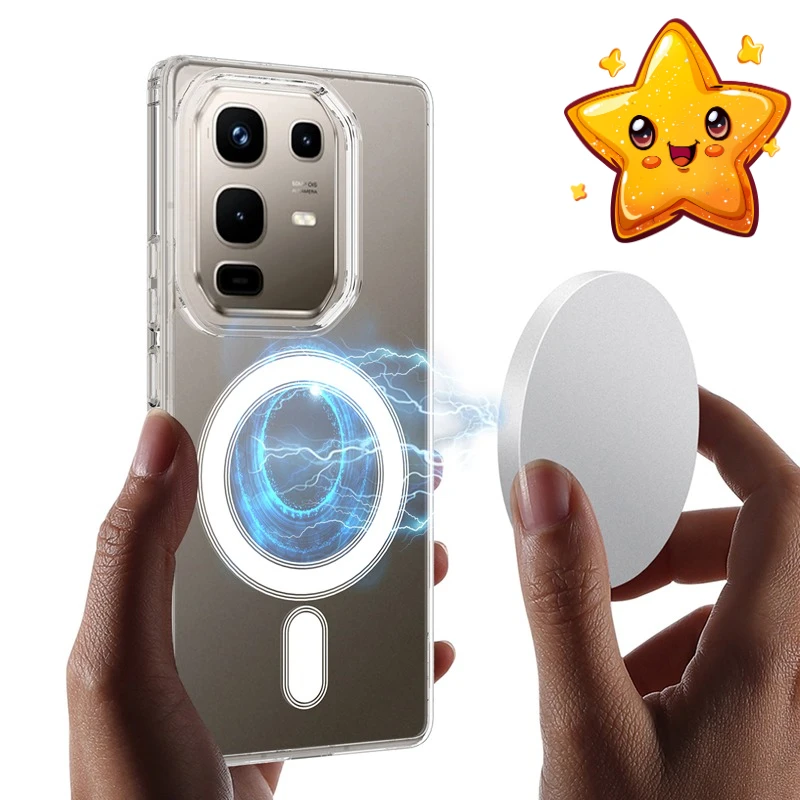 

For Infinix Note 50 Pro+ Magnetic Case ELVEV Flexible Premium Acrylic Anti-fingerprint Phone Cover