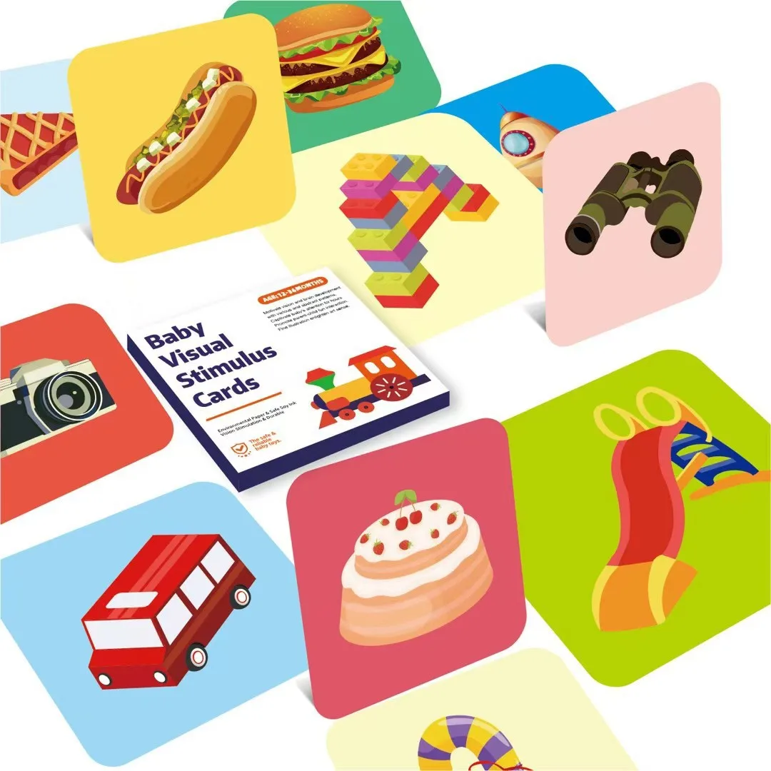 ألعاب بطاقة التحفيز البصري للأطفال، بطاقة تتبع مرئية، بطاقات فلاش باللون الأسود والأبيض، ألعاب تعليمية لحديثي الولادة في مرحلة الطفولة المبكرة