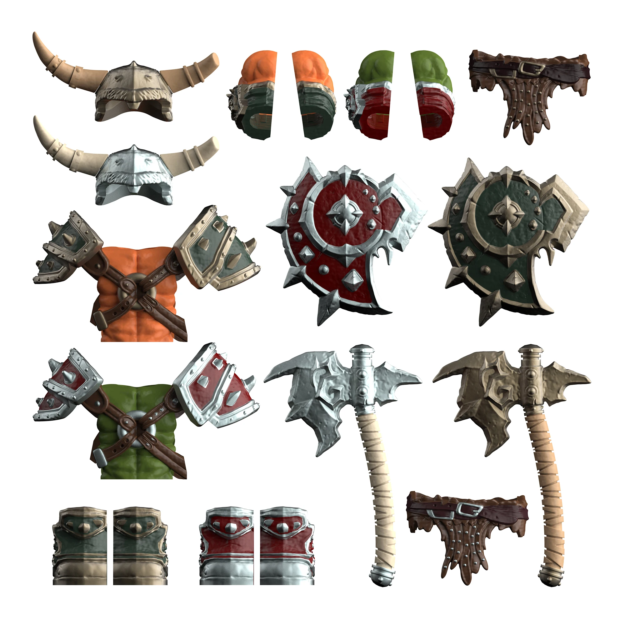 Jeu Orcish monster blocs de construction figurines accessoires bloc briques, Compatible avec l'assemblage de particules série bricolage