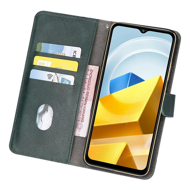 Protective Leather Case For Poco M5 Silicone Case Magnetic Flip Phone Cover For Estuches Xiaomi Poco M5S X5 Pro Funda Coque Etui