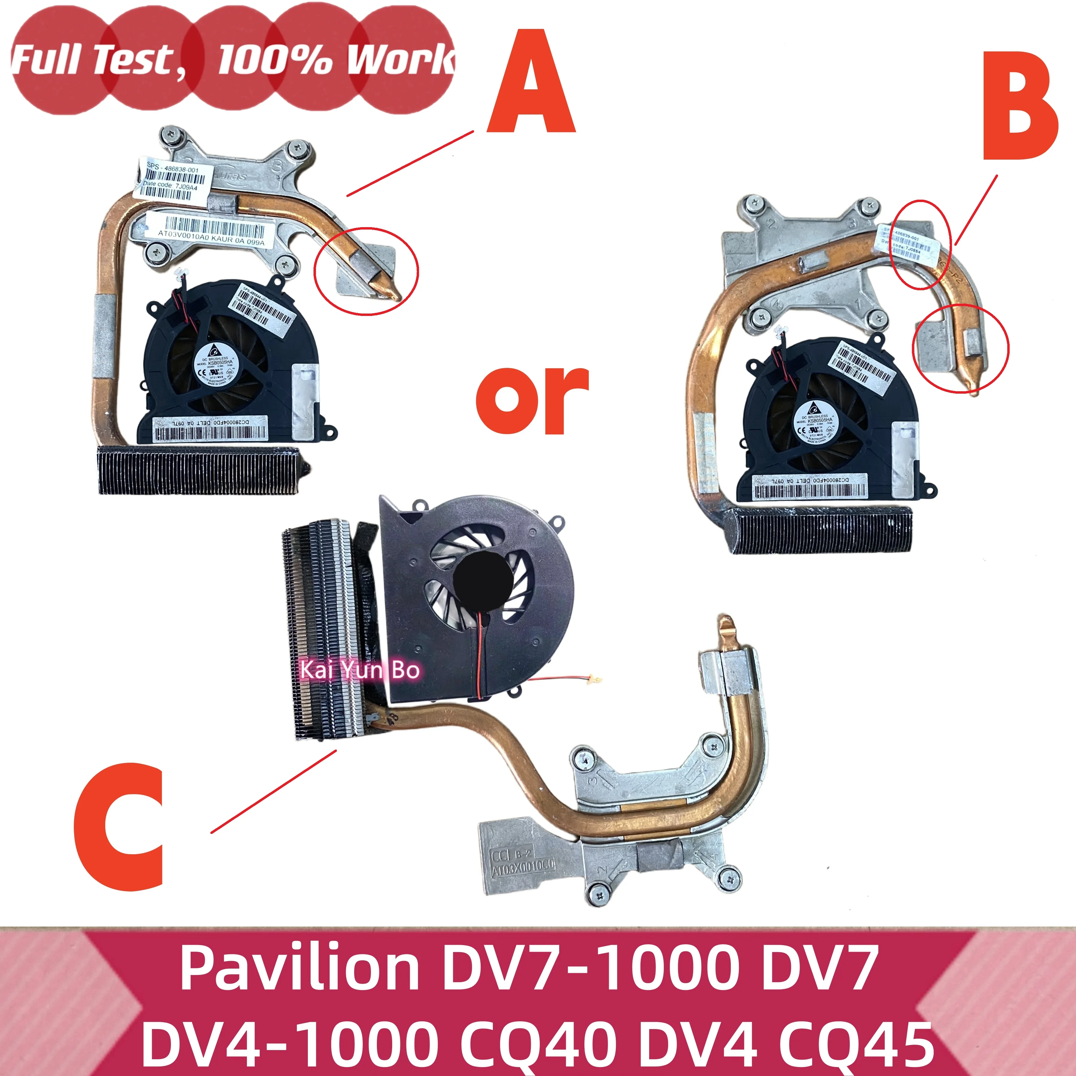 486839-001 486838-001 486844-001 490503-001 480481-001 Ventilador o disipador de calor para HP Pavilion DV7-1000 DV7 DV4-1000 CQ40 DV4 CQ45