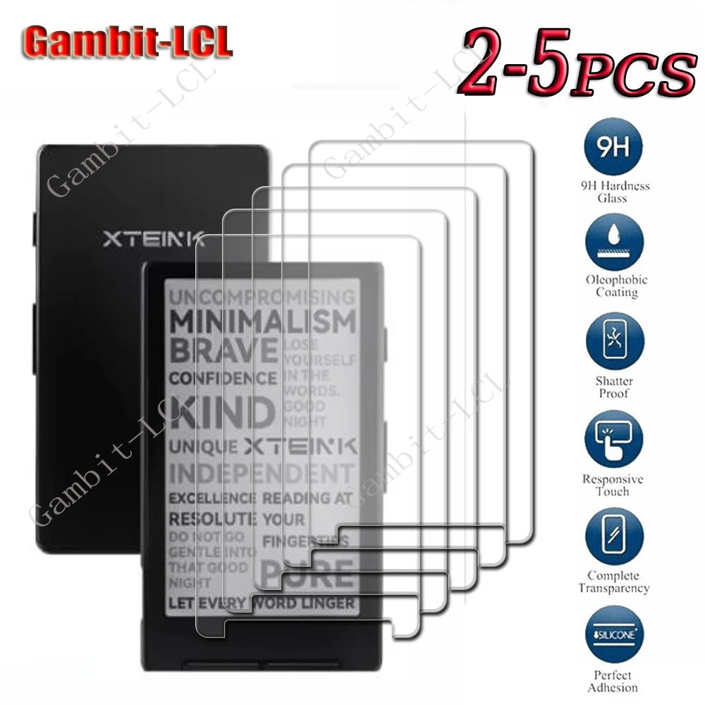 2-5PCS 9H HD Tempered Glass For Xteink X4 XteinkX4 XteinkX3 X3 Magnetic Portable E Ink Reader Screen Protection Cover Film
