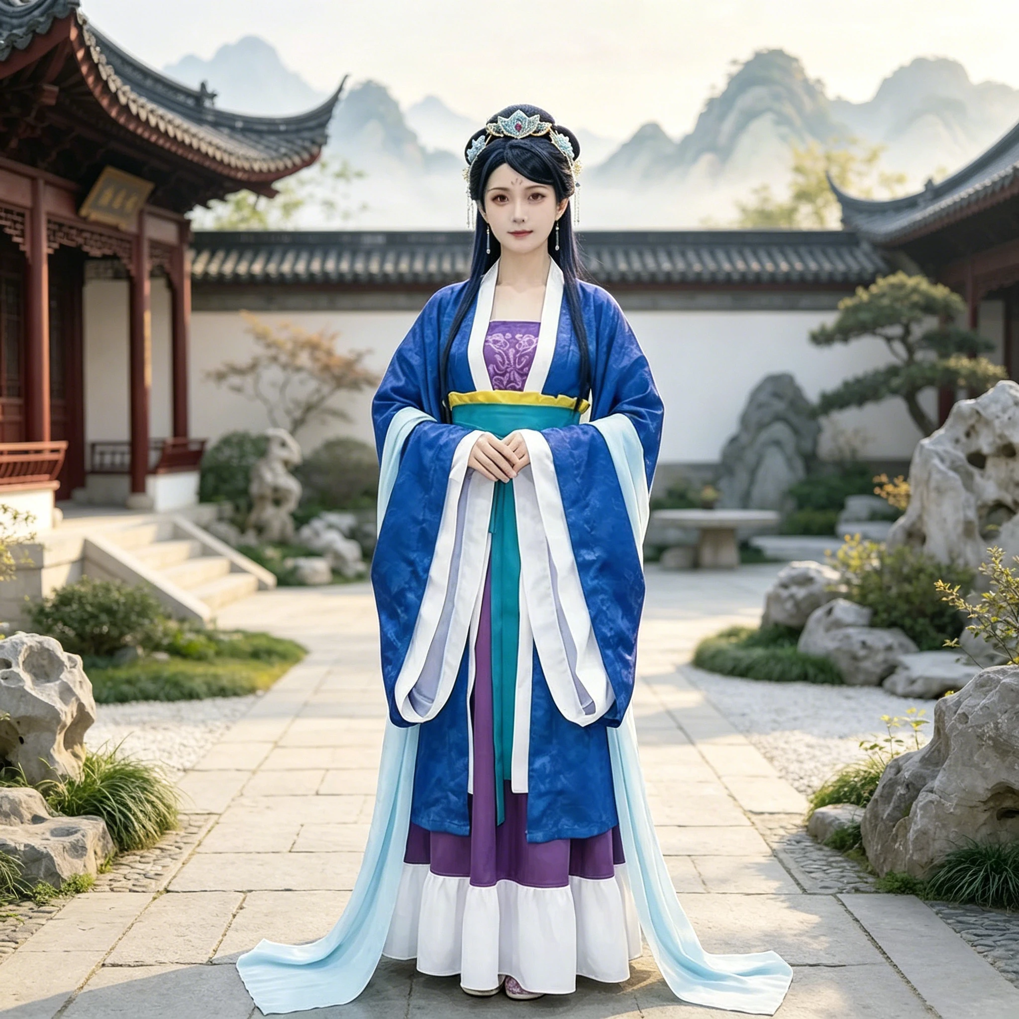 Fantasia Cosplay Feminina Anime The Apothecary Diaries S2 Rifa Lihua - Conjunto Hanfu para Roleplay de Lihua Rifa - Roupa para Halloween e Comic Con