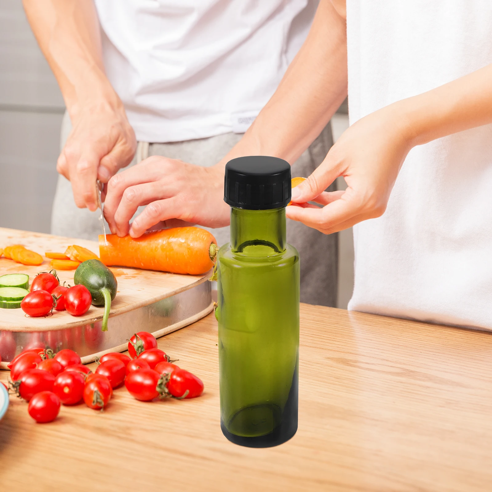 

Стеклянная бутылка для оливкового масла, герметичная крышка, контейнер, элегантный гладкий дизайн, универсальное использование, портативный дозатор оливкового масла для дома и путешествий