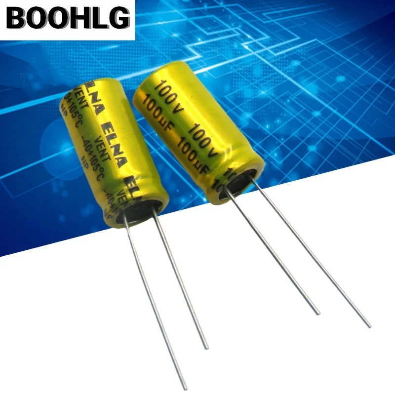 

10PCS vertical NP non-polar 100V 100uf aluminum electrolytic capacitor 10X20mm