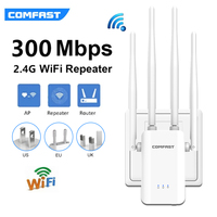 2.4G 300Mbps WIFI Repeater Repetidor 4 High Gain Antennas Long Range De Sina Router Extender Roteador Wi-fi Amplifier Booster