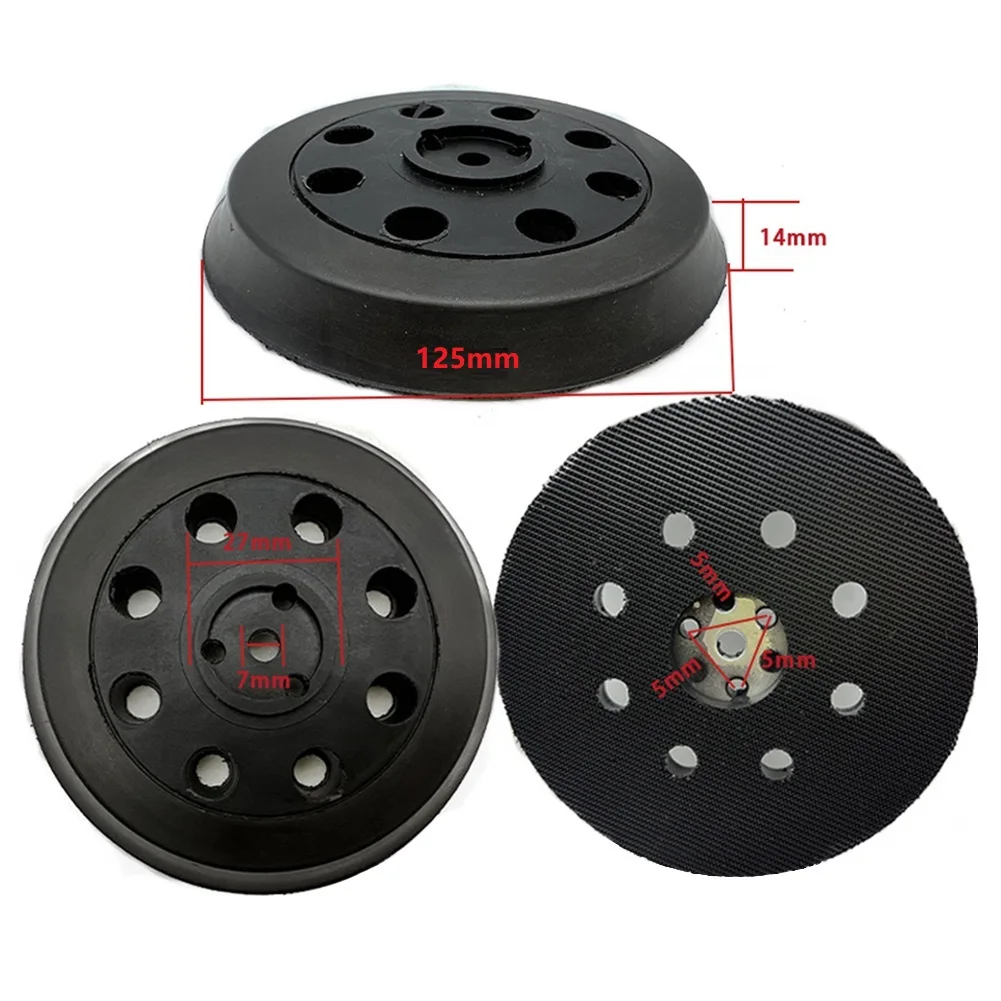 5 Inch 8 Hole Hook And Loop Sanding Pad Backing Plate For Bosch Sander RS032 RS031 Models/1295DP 1295DH Turbo Grinding Machine