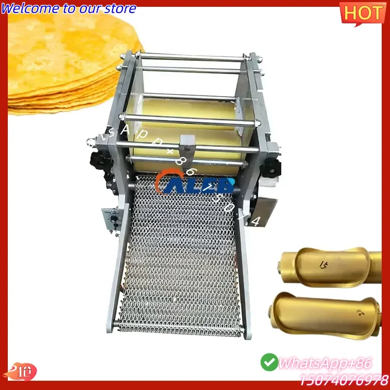 2026 Electric Automatic Stainless Steel Dough Machine to Make Corn Tortillas with Non-stick Mold for Mexican Tacos