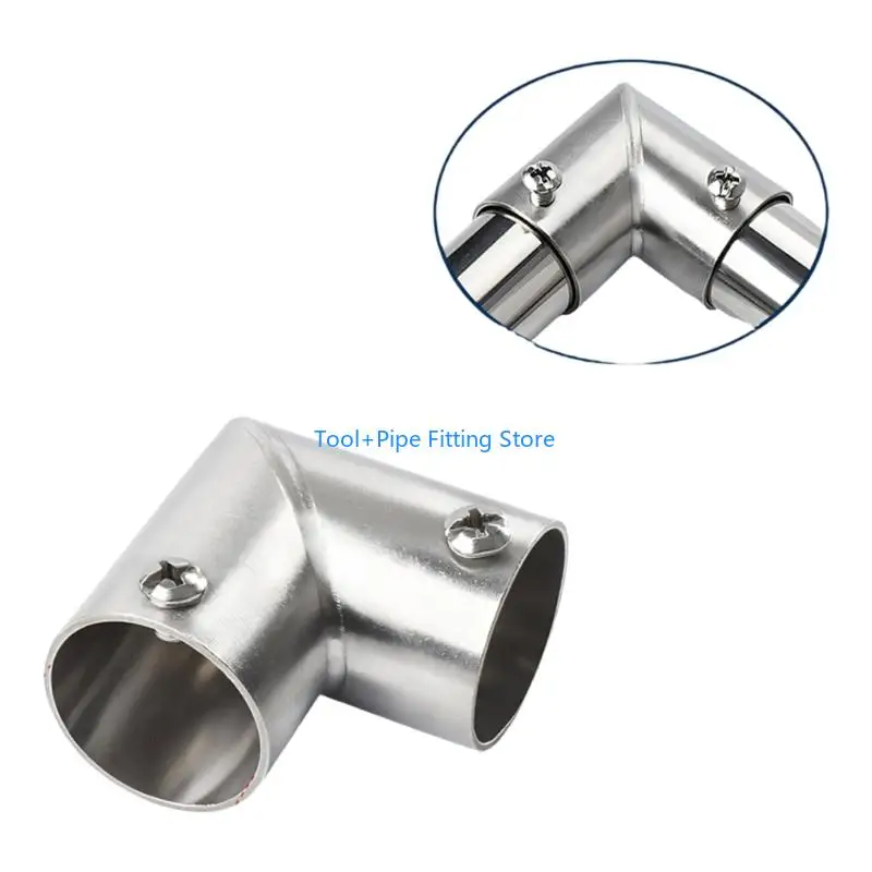 F92B Stainless Steel Pipes Fittings Round Tube Connector Easy to Installation
