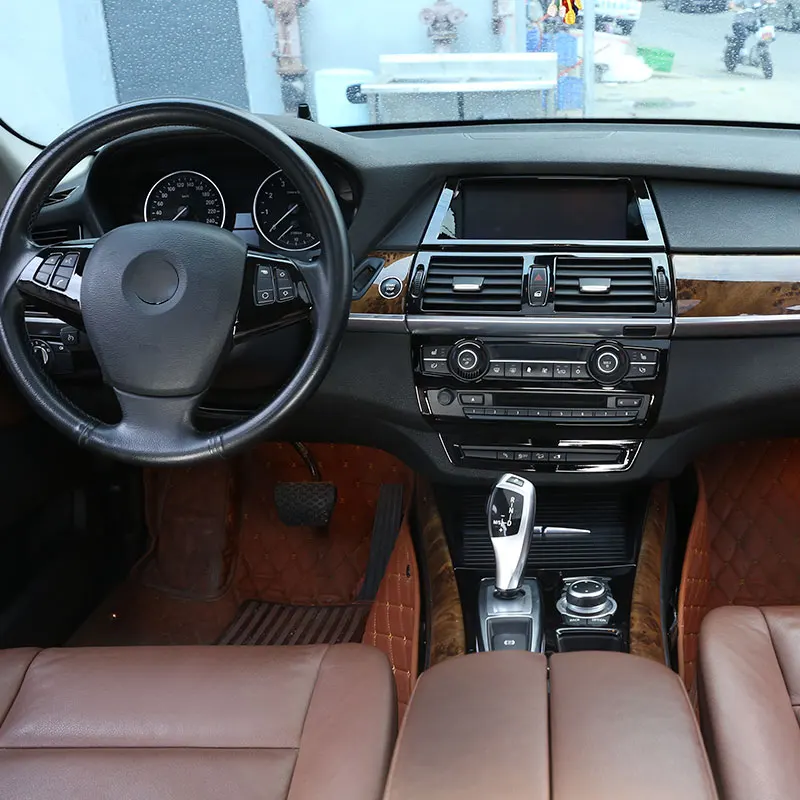 BMW x5 x6 e70 e71 2008-2013用の車のステアリングホイール装飾,トリムステッカー