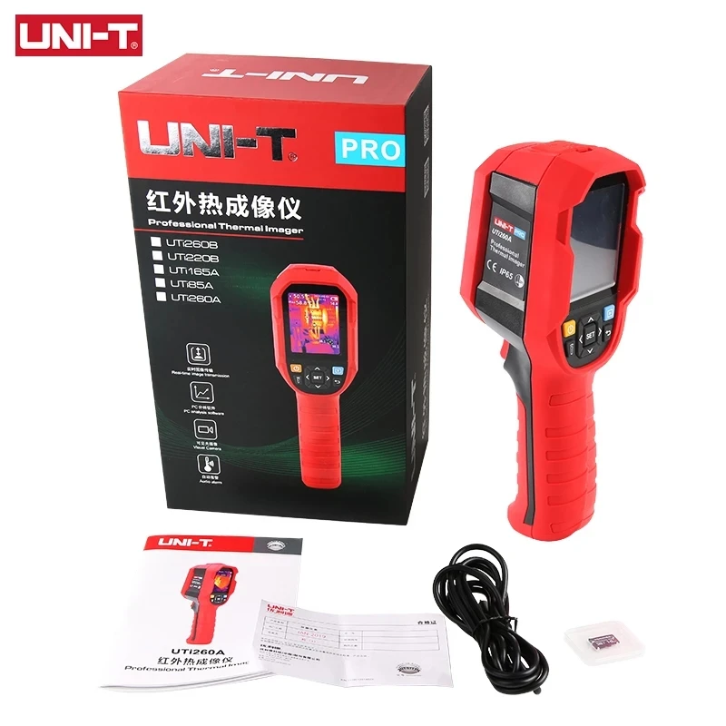 UNI-T-Thermal Imager UTI260A, HD, 256X192 Pixels, PCB, Temperatura Industrial, Circuito de Imagem, Manutenção Elétrica, Câmera Infravermelha